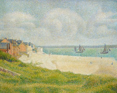 Le Crotoy Looking Upstream, 1889 by Georges Seurat
